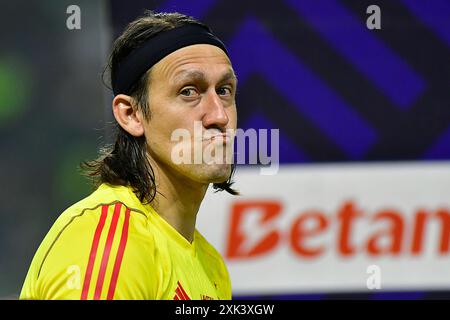 São Paulo (SP), 07/2024 - Fußball/Cruzeiro - Cassio aus Cruzeiro - Spiel zwischen Cruzeiro, gültig für die achtzehn Runde der brasilianischen Meisterschaft, die am Abend dieses samstagabends in der Allianz Parque Arena in São Paulo ausgetragen wird. (Foto: Eduardo Carmim/Alamy Live News) Stockfoto