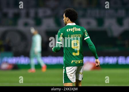 São Paulo (SP), 07/2024 - Fußball/Cruzeiro - Felipe Anderson aus Palmeiras - Spiel zwischen Cruzeiro, gültig für die achtzehn Runde der brasilianischen Meisterschaft, die in der Allianz Parque Arena in São Paulo am Abend dieses samstag, 20. (Foto: Eduardo Carmim/Alamy Live News) Stockfoto