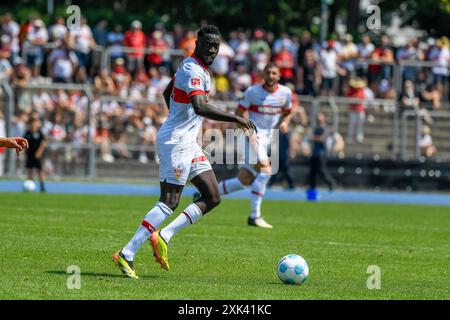 Silas Katompa Mvumpa (VFB Stuttgart #14),VFB Stuttgart vs. Fortuna Sitthard, Fussball, Freundschaftsspiel Europa, 2024/2025, 20.07.2024, Foto: Eibner-Pressefoto/Bernd Leitner Stockfoto