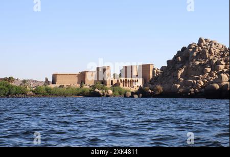 Antike ägyptische Tempel von Philae in Assuan, Ägypten Stockfoto