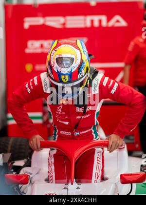 Dino Beganovic (Schweden, Prema Racing, Ferrari Driver Academy Junior), HUN, FIA Formel 3 Meisterschaft, Grand Prix von Ungarn, Hungaroring, Qualifying, 19.07.2024 Foto: Eibner-Pressefoto/Michael Memmler Stockfoto