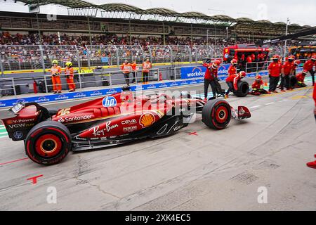Mogyorod, Ungarn. Juli 2024. Charles Leclerc (MON) - Scuderia Ferrari - Ferrari SF-24 - Ferrari am Samstag Freies Training und Qualifizieren am 20. Juli 2024 des Großen Preises der Formel 1 von Ungarn, der vom 19. juli bis 21. juli 2024 auf der Hungaroring-Strecke in Mogyorod, Budapest, Ungarn stattfinden soll (Foto: Alessio de Marco/SIPA USA) SIPA USA/Alamy Live News Stockfoto