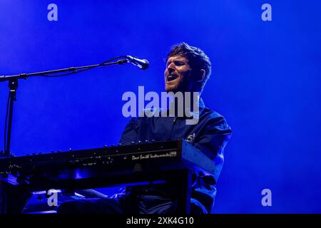 Ostrava, Tschechische Republik. Juli 2024. Der englische Sänger, Songwriter und Plattenproduzent James Blake tritt am 20. Juli 2024 auf dem 21. Colours of Ostrava Music Festival im unteren Teil von Vitkovice, Ostrava, Tschechien, auf. Quelle: Vladimir Prycek/CTK Photo/Alamy Live News Stockfoto