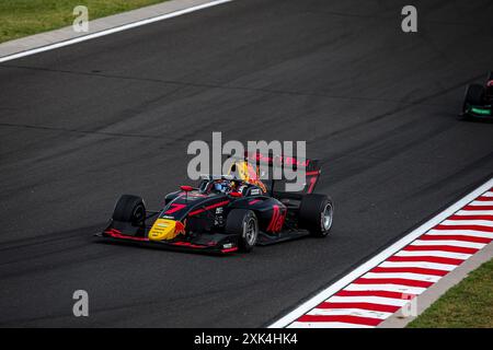 07 TRAMNITZ Tim (ger), MP Motorsport, Dallara F3 2019, Aktion während der 8. Runde der FIA Formel 3 Meisterschaft 2024 vom 19. Bis 21. Juli 2024 auf dem Hungaroring, in Mogyorod, Ungarn - Foto Xavi Bonilla / DPPI Stockfoto