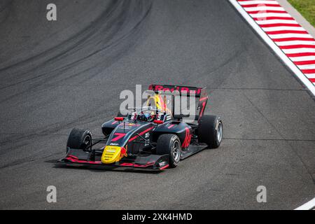 07 TRAMNITZ Tim (ger), MP Motorsport, Dallara F3 2019, Aktion während der 8. Runde der FIA Formel 3 Meisterschaft 2024 vom 19. Bis 21. Juli 2024 auf dem Hungaroring, in Mogyorod, Ungarn - Foto Xavi Bonilla / DPPI Stockfoto