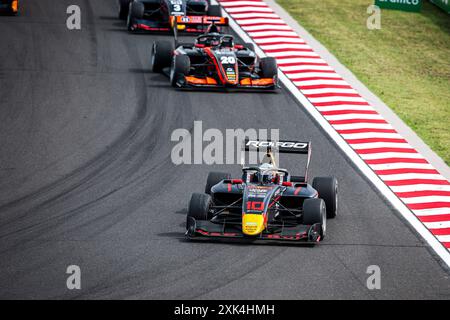 10 GOETHE Oliver (ger), Campos Racing, Dallara F3 2019, Action während der 8. Runde der FIA Formel 3 Meisterschaft 2024 vom 19. Bis 21. Juli 2024 auf dem Hungaroring, in Mogyorod, Ungarn - Foto Xavi Bonilla / DPPI Stockfoto