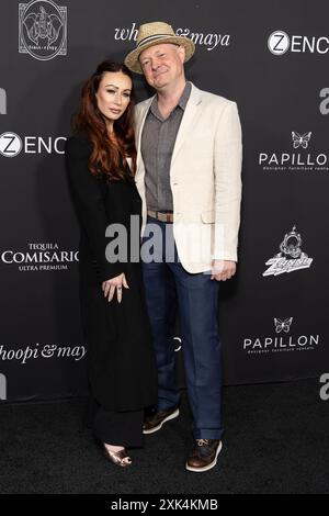 Venedig, USA. Juli 2024. Natanya Ross und Nate Richert nehmen an der Ankunft von „A Night with Whoopi“ Teil, um die Markteinführung der Marken Emma & Clyde und Whoopi & Maya von WhoopFam am am 20. Juli 2024 in Venedig, KALIFORNIEN, zu feiern. (Foto: Corine Solberg/SIPA USA) Credit: SIPA USA/Alamy Live News Stockfoto
