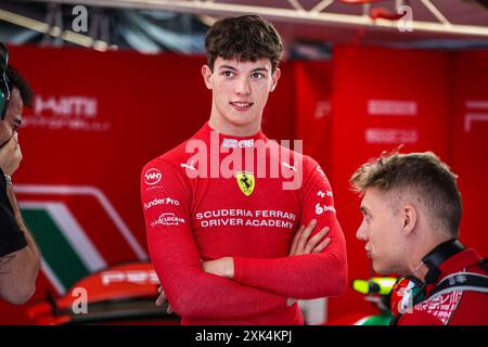 BEARMAN Oliver (gbr), Prema Racing, Dallara F2 2024, Porträt während der 9. Runde der FIA Formel-2-Meisterschaft 2024 vom 19. Bis 21. Juli 2024 auf dem Hungaroring, in Mogyorod, Ungarn - Foto Antonin Vincent / DPPI Stockfoto