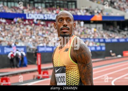 London, UK, 20. Juli 2024. NORWOOD Vernon USA, belegte den zweiten Platz in den 400m Men beim Wanda Diamond League London Athletics Meeting im London Stadium, Queen Elizabeth Park, London, UK. Stockfoto