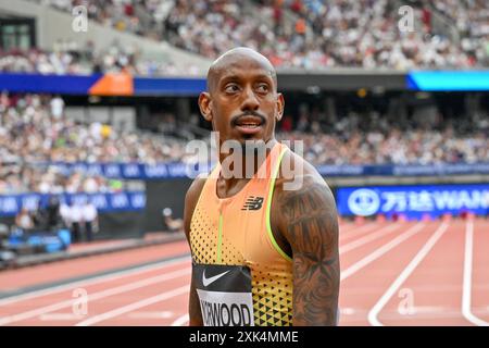 London, UK, 20. Juli 2024. NORWOOD Vernon USA, belegte den zweiten Platz in den 400m Men beim Wanda Diamond League London Athletics Meeting im London Stadium, Queen Elizabeth Park, London, UK. Stockfoto