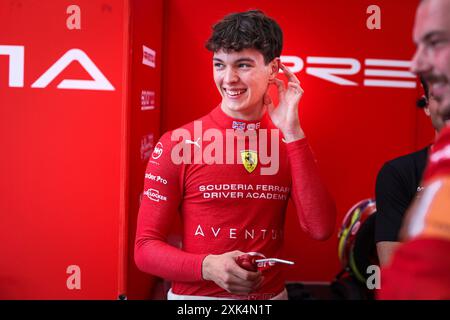 BEARMAN Oliver (gbr), Prema Racing, Dallara F2 2024, Porträt während der 9. Runde der FIA Formel-2-Meisterschaft 2024 vom 19. Bis 21. Juli 2024 auf dem Hungaroring in Mogyorod, Ungarn Stockfoto