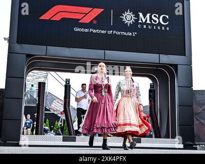 Atmosphäre im Paddock während der FIA Formel-1-Weltmeisterschaft F1 Grand Prix von Ungarn 2024, 20. Juli in Budapest, Ungarn Stockfoto