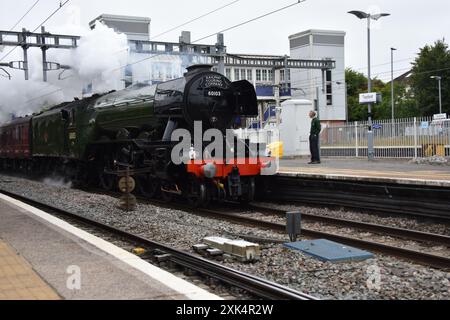 Am 7. Juni 2023 überquerte der Scotsman Twyford mit der 'Cardiff Express'-Eisenbahntour der Railway Touring Company von Paddington nach Cardiff Stockfoto