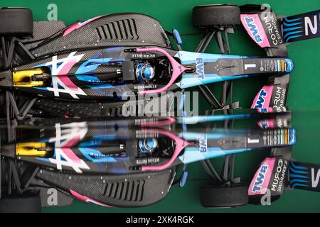 Mogyorod, Hongrie. Juli 2024. MARTINS Victor (fra), ART Grand Prix, Dallara F2 2024, Porträt während der 9. Runde der FIA Formel 2 Meisterschaft 2024 vom 19. Bis 21. Juli 2024 auf dem Hungaroring in Mogyorod, Ungarn - Foto Xavi Bonilla/DPPI Credit: DPPI Media/Alamy Live News Stockfoto