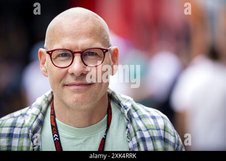 Budapest, Ungarn. Juli 2024. BUDAPEST - Jacques Villeneuve vor dem Großen Preis von Ungarn auf dem Hungaroring Circuit. ANP SANDER KONING Credit: ANP/Alamy Live News Stockfoto