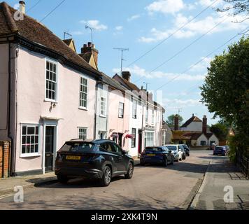 Terrassen-Cottages Church Street Great Dunmow Essex Stockfoto