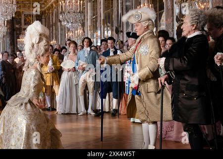 Jeanne du Barry (2023) mit Maiwenn und Johnny Depp. Biopic nach dem Leben von Jeanne Bécu, einer unehelichen Tochter einer verarmten Schneiderin, die Louis XV. Letzte offizielle Geliebte wurde. Werbefoto ***NUR REDAKTIONELLE VERWENDUNG***. Kredit: BFA / Vertical Stockfoto