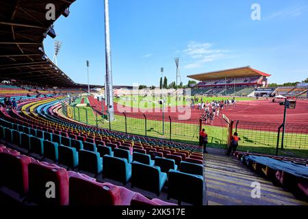 Stimmungsbild Friedrich Ludwig Jahn Stadion, GER, Berlin Thunder vs. Vienna Wikings, American Football, Saison 2024, European League of Football, elf, Woche 9, 21.07.2024, Foto: Eibner-Pressefoto/ Claudius Rauch Stockfoto