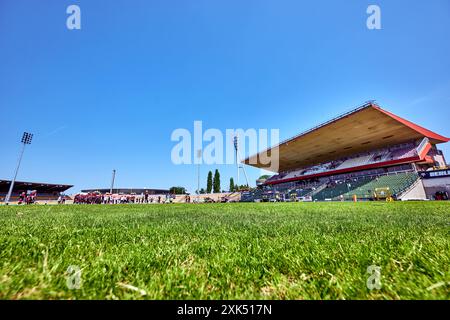 Stimmungsbild Friedrich Ludwig Jahn Stadion, GER, Berlin Thunder vs. Vienna Wikings, American Football, Saison 2024, European League of Football, elf, Woche 9, 21.07.2024, Foto: Eibner-Pressefoto/ Claudius Rauch Stockfoto