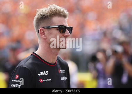 HULKENBERG Nico (ger), Haas F1 Team VF-24 Ferrari, Porträt während des Formel-1-Großen Preises von Ungarn 2024, 13. Runde der Formel-1-Weltmeisterschaft 2024 vom 19. Bis 21. Juli 2024 auf dem Hungaroring in Mogyorod, Ungarn Stockfoto