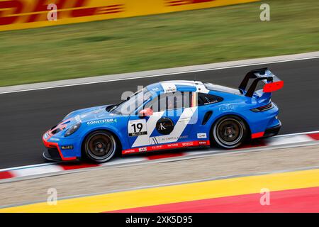 Budapest, Ungarn. Juli 2024. #19 Lirim Zendeli (D, Ombra), Porsche Mobil 1 Supercup auf Hungaroring am 20. Juli 2024 in Budapest, Ungarn. (Foto von HOCH ZWEI) Credit: dpa/Alamy Live News Stockfoto