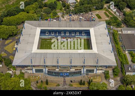 Luftbild, Duisburg-Süd, Schauinsland-Reisen-Arena, auch Wedau-Stadion, Innenansicht mit Spielfeld Rhein Fire American-Football, Neudorf, Duisburg, Ruhrgebiet, Nordrhein-Westfalen, Deutschland ACHTUNGxMINDESTHONORARx60xEURO *** Luftansicht, Duisburg Süd, Schauinsland Reisen Arena, auch Wedau Stadium, Innenansicht mit Spielfeld Rhein Fire American Football, Neudorf, Duisburg, Ruhrgebiet, Nordrhein-Westfalen, Deutschland ATTENTIONxMINDESTHONORARx60xEURO Stockfoto