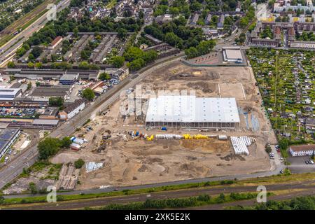 Luftbild, Duisburg-Süd, Baustelle und Neubau auf dem ehemaligen Gelände der Didier-Werke, geplante neue Gesamtschule, Düsseldorfer Straße, Wanheimerort, Duisburg, Ruhrgebiet, Nordrhein-Westfalen, Deutschland ACHTUNGxMINDESTHONORARx60xEURO *** Luftansicht, Duisburg Süd, Baustelle und Neubau auf dem ehemaligen Didier Werke Areal, geplante Neubauschule, Düsseldorfer Straße, Wanheimerort, Duisburg, Ruhrgebiet, Nordrhein-Westfalen, Deutschland ATTENTIONxMINDESTHONORARx60xEURO Stockfoto