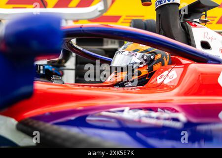 Mogyorod, Hongrie. Juli 2024. VERSCHOOR Richard (nld), Trident, Dallara F2 2024, Porträt während der 9. Runde der FIA Formel 2 Meisterschaft 2024 vom 19. Bis 21. Juli 2024 auf dem Hungaroring, in Mogyorod, Ungarn - Foto Sebastian Rozendaal/Dutch Photo Agency/DPPI Credit: DPPI Media/Alamy Live News Stockfoto