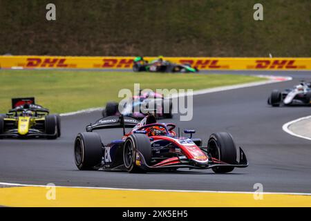 22 VERSCHOOR Richard (nld), Trident, Dallara F2 2024, Aktion während der 9. Runde der FIA Formel-2-Meisterschaft 2024 vom 19. Bis 21. Juli 2024 auf dem Hungaroring in Mogyorod, Ungarn Stockfoto