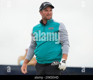 Troon, South Ayrshire, Schottland, Vereinigtes Königreich. 21. Juli 2024; Royal Troon Golf Club, Troon, South Ayrshire, Schottland; The Open Championship Final Round; Ryan Fox auf dem 15. Tee Credit: Action Plus Sports Images/Alamy Live News Stockfoto