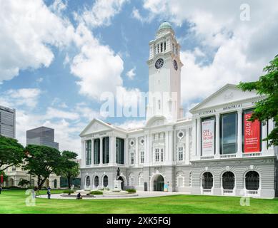 Malerischer Blick auf das Victoria Theatre und die Konzerthalle, Singapur Stockfoto