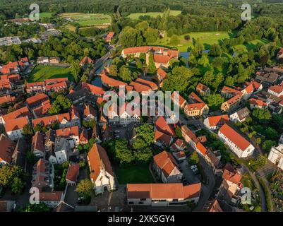 Luftaufnahme zur Stadt Steinfurt in Nordrhein-Westfalen Stockfoto