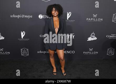 Venedig, ca. 20. Juli 2024. Yamani Mtume bei „A Night with Whoopi“ zur Feier der Marken WhoopFamÕs Emma & Clyde und Whoopi & Maya starten am 20. Juli 2024 in Venedig, Kalifornien. Quelle: Faye Sadou/Media Punch/Alamy Live News Stockfoto
