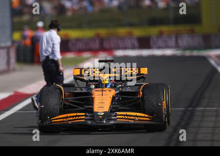 PIASTRI Oscar (aus), McLaren F1 Team MCL38, Porträt während des Formel-1-Großen Preises von Ungarn 2024, 13. Runde der Formel-1-Weltmeisterschaft 2024 vom 19. Bis 21. Juli 2024 auf dem Hungaroring in Mogyorod, Ungarn Stockfoto