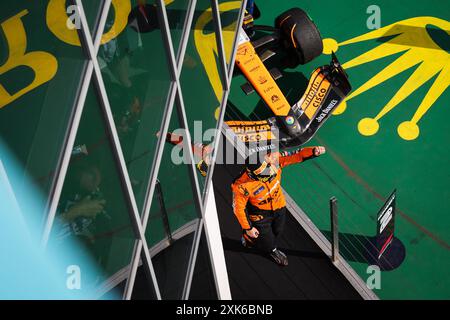 PIASTRI Oscar (aus), McLaren F1 Team MCL38, Porträt während des Formel-1-Großen Preises von Ungarn 2024, 13. Runde der Formel-1-Weltmeisterschaft 2024 vom 19. Bis 21. Juli 2024 auf dem Hungaroring in Mogyorod, Ungarn Stockfoto