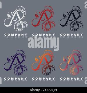 Eleganter und eleganter Buchstabe Ein Logo mit fließender und anmutiger Note für eine Luxusmarke Stock Vektor