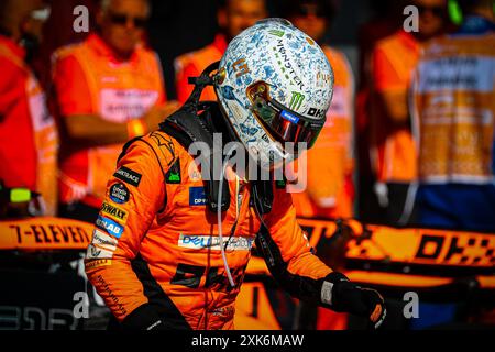 04 Lando Norris, (GRB) McLaren Mercedes während des ungarischen GP, Budapest 18-21 Juli 2024 Formel-1-Weltmeisterschaft 2024. Stockfoto