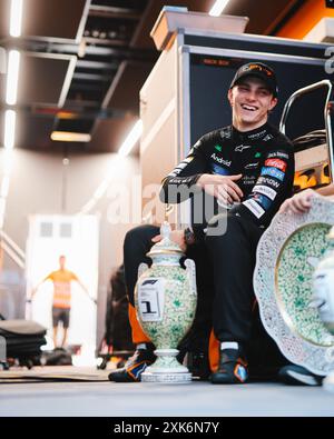 PIASTRI Oscar (aus), McLaren F1 Team MCL38, Porträt während des Formel-1-Großen Preises von Ungarn 2024, 13. Runde der Formel-1-Weltmeisterschaft 2024 vom 19. Bis 21. Juli 2024 auf dem Hungaroring in Mogyorod, Ungarn Stockfoto