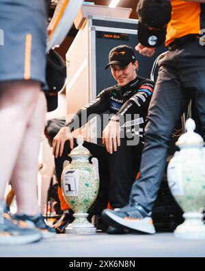 PIASTRI Oscar (aus), McLaren F1 Team MCL38, Porträt während des Formel-1-Großen Preises von Ungarn 2024, 13. Runde der Formel-1-Weltmeisterschaft 2024 vom 19. Bis 21. Juli 2024 auf dem Hungaroring in Mogyorod, Ungarn Stockfoto