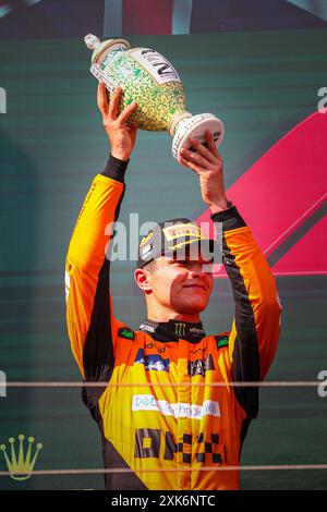 04 Lando Norris, (GRB) McLaren Mercedes während des ungarischen GP, Budapest 18-21 Juli 2024 Formel-1-Weltmeisterschaft 2024. Stockfoto