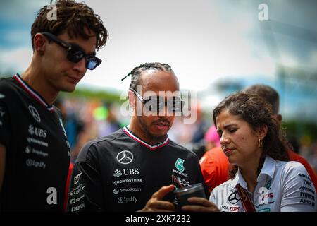 44 Lewis Hamilton, (GRB) AMG Mercedes Ineos während des ungarischen GP, Budapest 18-21. Juli 2024 Formel-1-Weltmeisterschaft 2024. Stockfoto