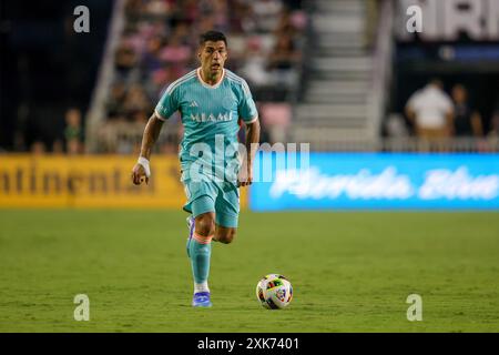 Fort Lauderdale, USA, 20. Juli 2024, Luis Suarez beim Spiel Inter Miami CF gegen Chicago FC, MLS, Foto: Chris Arjoon/American Presswire Stockfoto