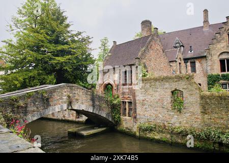 Bonifacius-Brücke (Bonifaciusbrug) in Brügge, Belgien Stockfoto