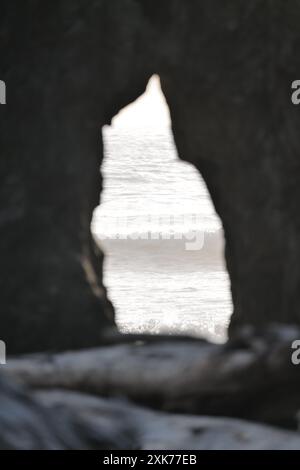 Ruby Beach, entlang der Pazifikküste des Highway 101 auf der Olympic Peninsula im Olympic National Park, Washington State Stockfoto