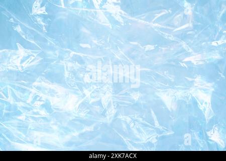 Weißer transparenter Kunststofffolien-Texturhintergrund Stockfoto