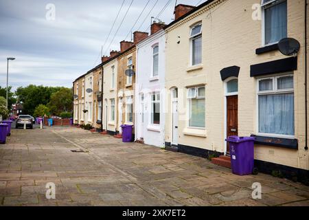 Ringo Starrs Kindheitshaus 10 Admiral Grove, Liverpool (rosa Farbe) Stockfoto