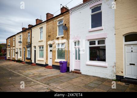 Ringo Starrs Kindheitshaus 10 Admiral Grove, Liverpool (rosa Farbe) Stockfoto