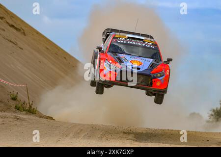 Am dritten Tag der RaceDuring FIA World Rallye Championship WRC Tet Rallye Lettland 2024 21 Juli Riga Lettland Stockfoto