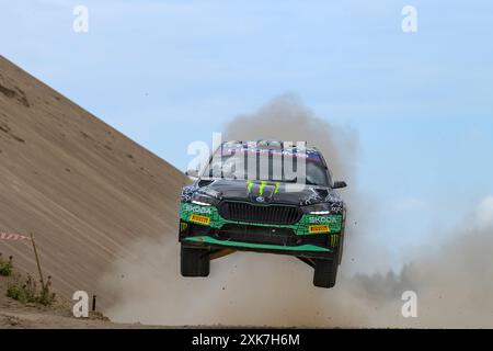 Am dritten Tag der RaceDuring FIA World Rallye Championship WRC Tet Rallye Lettland 2024 21 Juli Riga Lettland Stockfoto