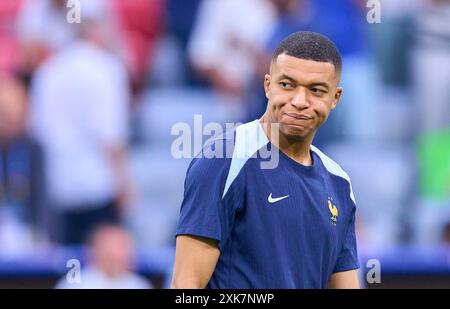 Kylian MBAPPE, FRA 10 im Halbfinalspiel SPANIEN - FRANKREICH 2-1 der UEFA-Europameisterschaften 2024 am 9. Juli 2024 in München. Fotograf: Peter Schatz Stockfoto